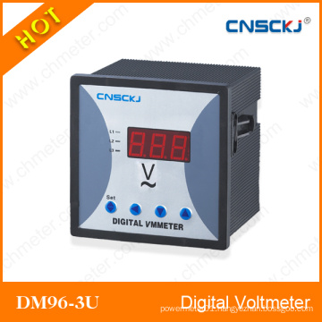 96*96 Three Phase AC Voltmeter LED Digital Meter Voltage Voltage Dm96-3u-1
